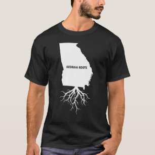 Trotse Amerikaan geteeld met Georgia State Roots T-shirt