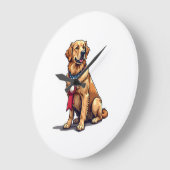 Trotse Amerikaanse Goud Retriever Vintage T-shirt  Grote Klok (Hoek)