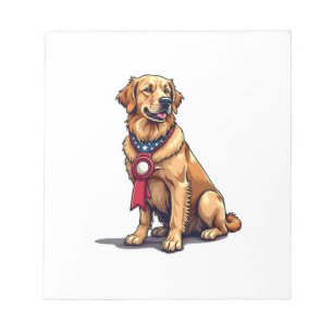 Trotse Amerikaanse Goud Retriever Vintage T-shirt Notitieblok