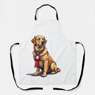Trotse Amerikaanse Goud Retriever Vintage T-shirt  Schort