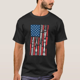 Trotse Amerikaanse Kapper Kapsalon Werknemer T-shirt