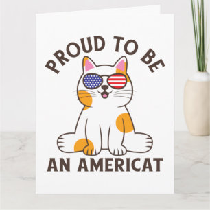 Trotse Amerikaanse Kat 4 juli Kaart