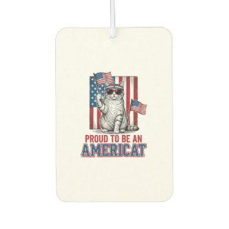 Trotse Amerikaanse Patriottische Katten T-shirt_1 Luchtverfrisser