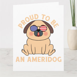 Trotse Amerikaanse Pugs Kaart