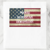 Trotse Amerikaanse Ruiter Sticker (Tas)
