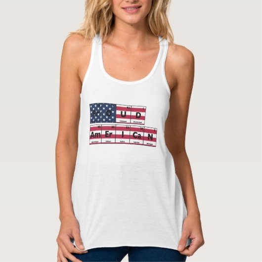 Trotse Amerikaanse vlag 4 juli Tanktop (Voorkant)