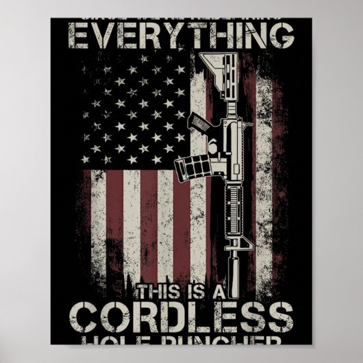 Trotse Amerikaanse vlag Veteraan Pistool Rechten T Poster (Voorkant)