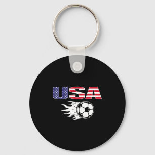 Trotse Amerikaanse Voetbalfans Jersey Usa Vlag Voe Sleutelhanger
