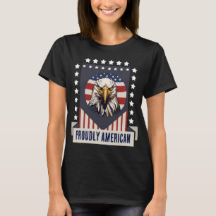 Trotse Amerikaanse Witte Adelaar Spijkerjas T-shirt