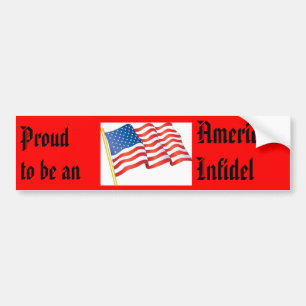 Trotse Amerikanse ongelovige! Bumpersticker