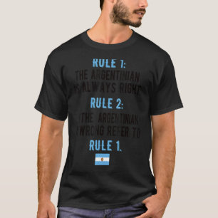 Trotse Argentijnse Regels Argentijnse Vlag T-shirt