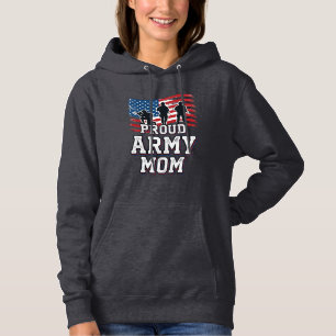 Trotse Army Moeder Vintage Patriottisch Militair T Hoodie