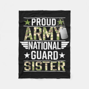 Trotse Army National Guard zuster veteranen dag Am Fleece Deken