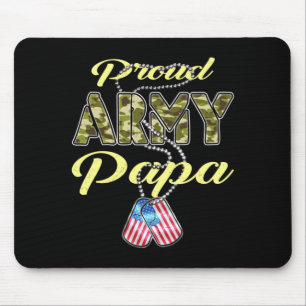 Trotse Army Papa Vlag Camo Hondenpenningen Pride M Muismat