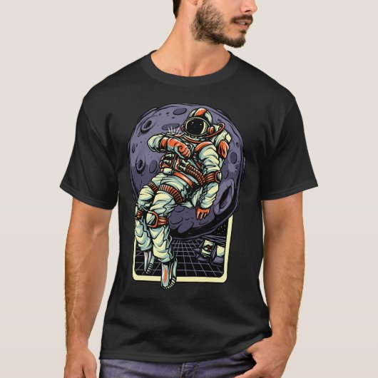 Trotse Astronaut Graphic T-shirt (Voorkant)