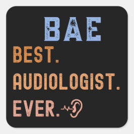 Trotse audioloog, beste audioloog ooit vierkante sticker