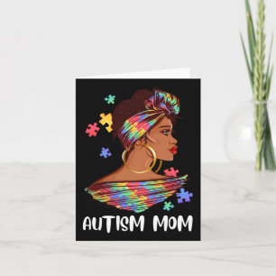 Trotse Autisme Mam Afro Puzzel Bewustzijn Gift Kaart