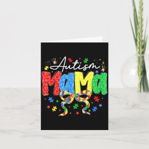Trotse autisme mama moeder bewustzijn voor moeders kaart