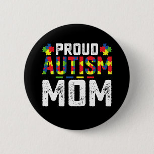 Trotse Autisme Moeder Bewustzijn Autistisch Gezin Ronde Button 5,7 Cm
