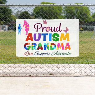 Trotse autisme-oma spandoek