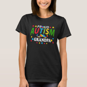 Trotse autisme opa bewustzijn familie matching t-shirt