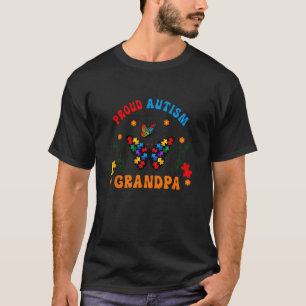 Trotse autisme opa familie steun autistische liefd t-shirt