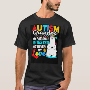 Trotse autisme opa lama puzzel autisme bewustzijn t-shirt