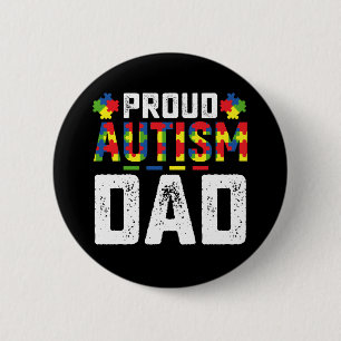 Trotse Autisme Papa Bewustzijn Autistisch Gezin Ronde Button 5,7 Cm