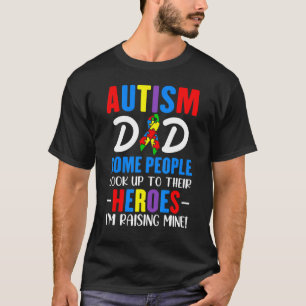 Trotse autisme papa zoon is held autisme bewustzij t-shirt