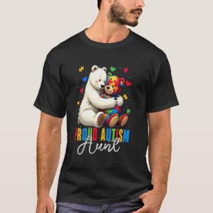 Trotse autisme tante beer autisme bewustzijn zoon  t-shirt