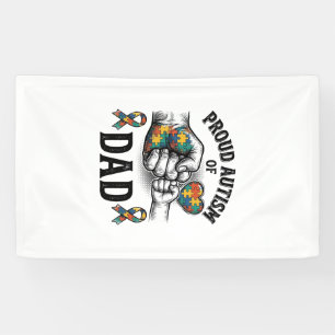 Trotse Autisme Vader Vintage Gravure Bewustzijnssh Spandoek