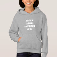 Trotse aziatisch amerikaans meisje hoodie