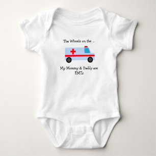 Trotse Baby-ouders zijn EMT's Wheels on the Romper