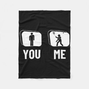 Trotse Badminton Player Mannen Shuttle Funny Badmi Fleece Deken