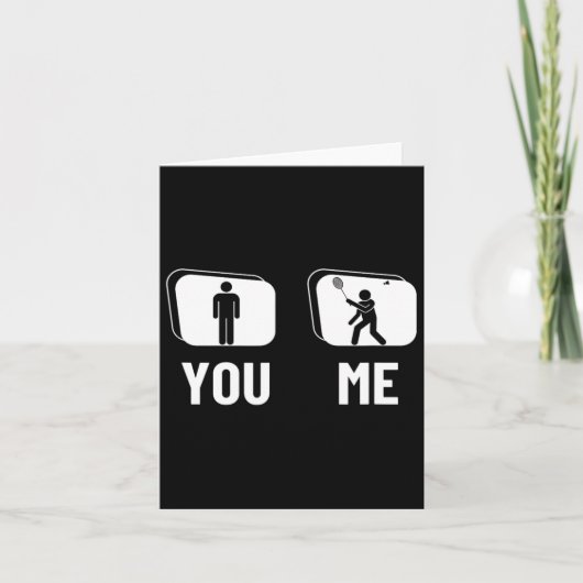 Trotse Badminton Player Mannen Shuttle Funny Badmi Kaart (Voorkant)