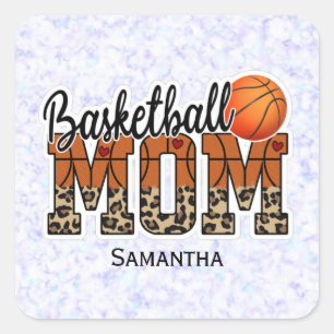 Trotse basketbal moeder - Court-Side Champion Vierkante Sticker