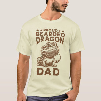 Trotse Bearded Dragon Dad Reptile Lover T-shirt