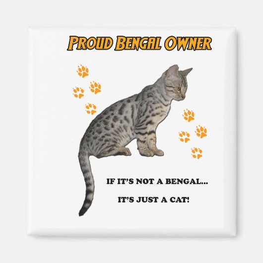 Trotse Bengaalse Eigenaar Magnet Magneet (Voorkant)