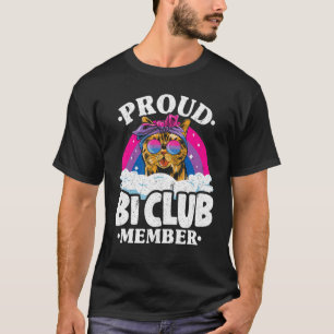 Trotse Bi Club Lid Kat Biseksuele Vlag Regenboog B T-shirt