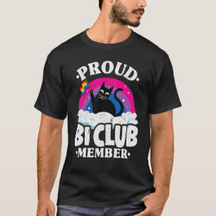 Trotse Bi Club Lid Kat Biseksuele Vlag Regenboog B T-shirt