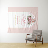 Trotse bloemblaadjes en prosecco bruidsfeest achte wandkleed (In Situ (horizontaal))