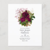 Trotse Blush en Bourgondië Trouwuitnodiging Flyer (Voorkant)