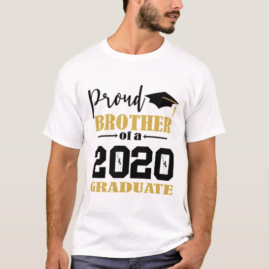 Trotse broeder van een Afstuderen 2020 T-shirt (Voorkant)