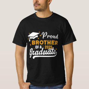 Trotse broeder van een afstuderen klasse van 2025  t-shirt