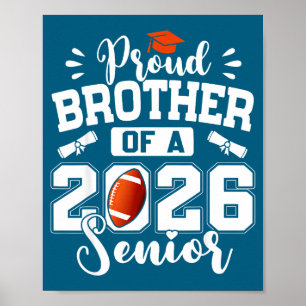Trotse Broer 2026 Senior Voetbal Illustratie Poster