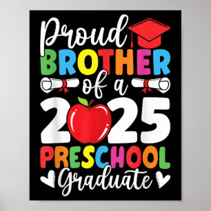 Trotse broer Cl van afgestudeerde kleuterschool va Poster