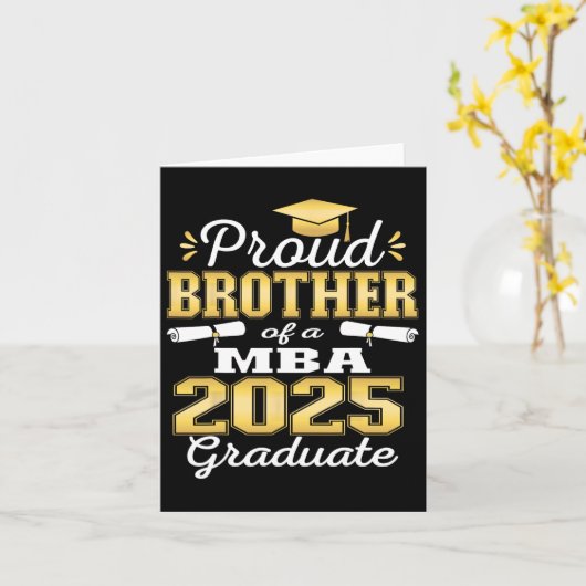 Trotse broer van CL van 2025 M Afstuderen Afstudee Kaart (Gele Bloem)