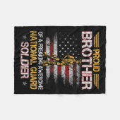 Trotse broer van de Nationale Garde Soldaat Vetera Fleece Deken (Voorkant (Horizontaal))