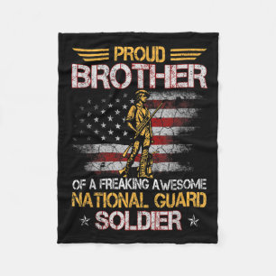 Trotse broer van de Nationale Garde Soldaat Vetera Fleece Deken