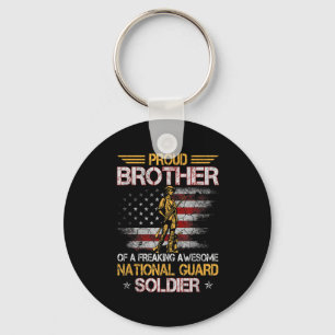 Trotse broer van de Nationale Garde Soldaat Vetera Sleutelhanger
